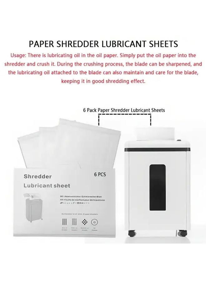 6 أوراق ماكينة تمزيق الورق مجموعة صيانة تزييت وشحذ تقلل الضوضاء وتطيل عمر الشفرة - Image 4